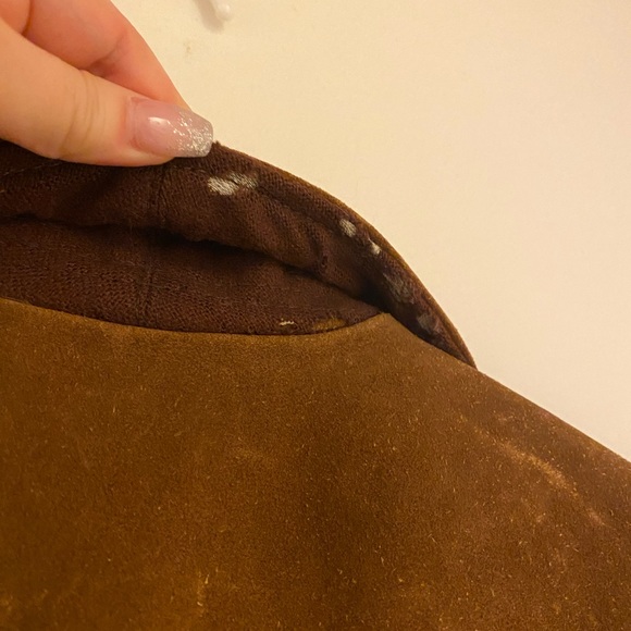 Vintage 60s Brown Suede Fringe Jacket M/L ๐ค fringe hem ๐ค western detail ๐ค - Picture 11 of 12